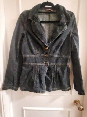 Vintage Y2K Point Zero Fitted Nicole Benisti Denim Jacket - 3 Button - Size 5/2